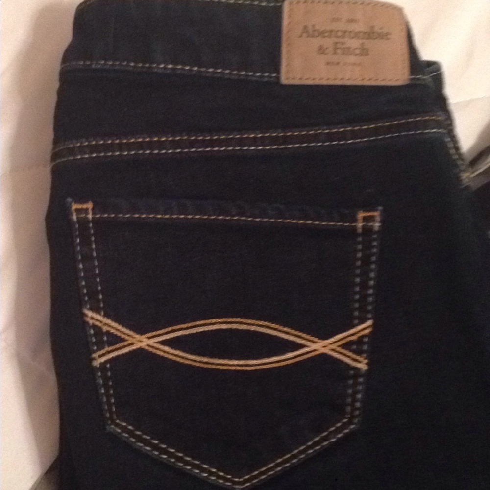 Abercrombie & Fitch dark blue denim jeans - Picture 2 of 5